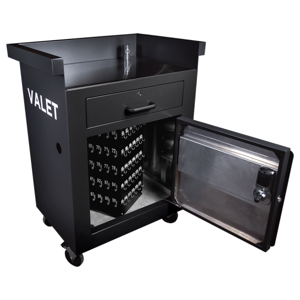 Defender 40 - internal shot of secure valet parking stand