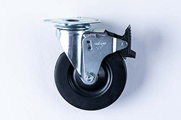 Casters with Push Brake